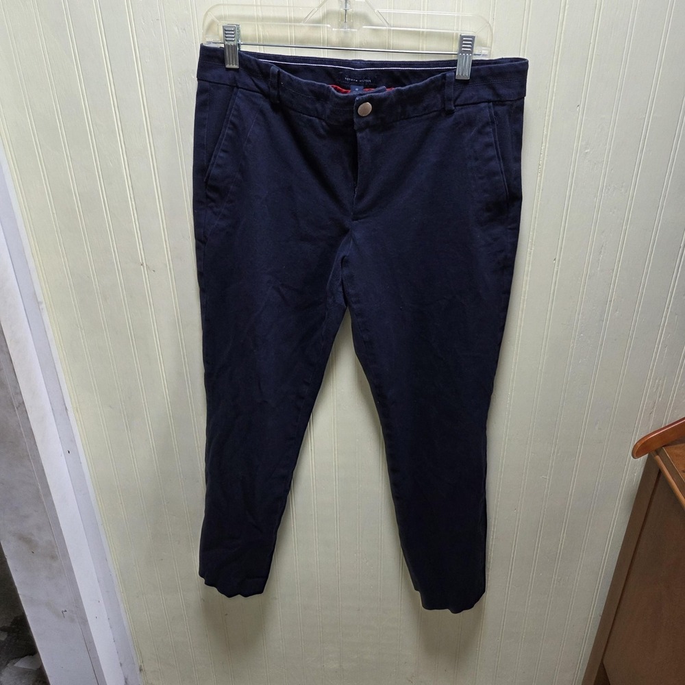 Tommy‎ Hilfiger Pants Womens 10 Blue Twill Chino Insulated Lined Pockets Casual